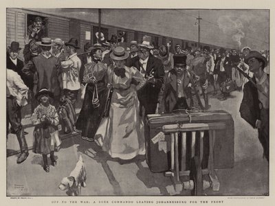 Off to the War, a Boer Commando Leaving Johannesburg for the Front by Frank Craig